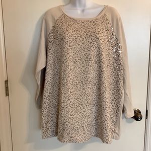 Quackery factory sequin leopard top